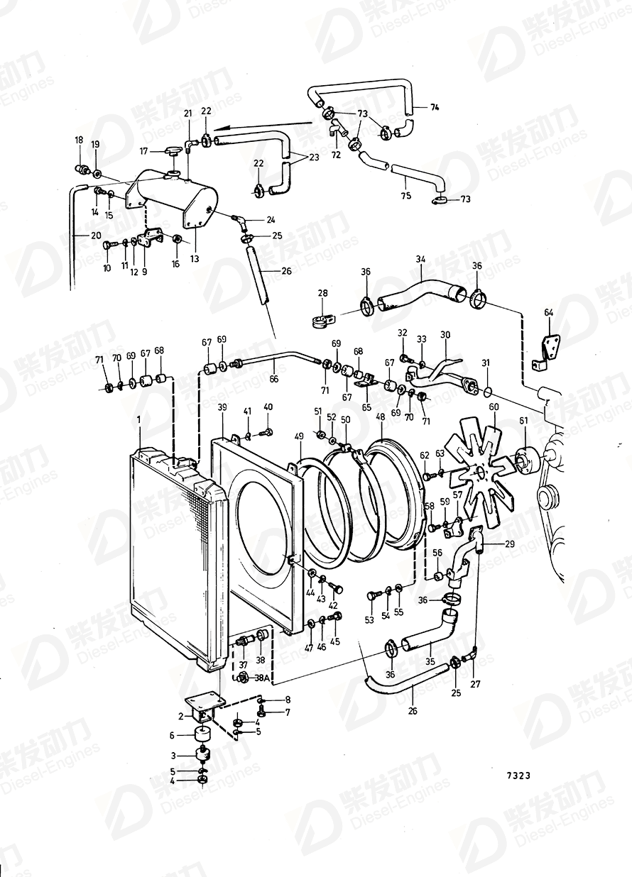 VOLVO Connecting pipe 1660063 Drawing